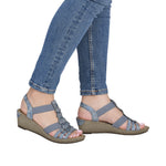 Load image into Gallery viewer, Rieker 62436-12 Wedge Sandals
