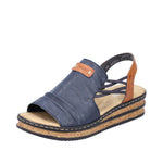 Load image into Gallery viewer, Rieker 62962-14 Wedge Sandals
