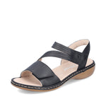 Load image into Gallery viewer, Rieker Women's Black Summer Sandal
