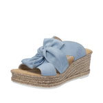 Load image into Gallery viewer, Rieker 68789-10 Aqua Wedge Sandals
