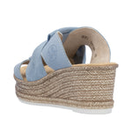 Load image into Gallery viewer, Rieker 68789-10 Aqua Wedge Sandals
