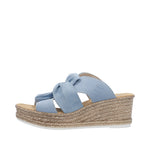 Load image into Gallery viewer, Rieker 68789-10 Aqua Wedge Sandals
