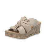 Load image into Gallery viewer, Rieker 68789-62 Beige Wedge Sandals

