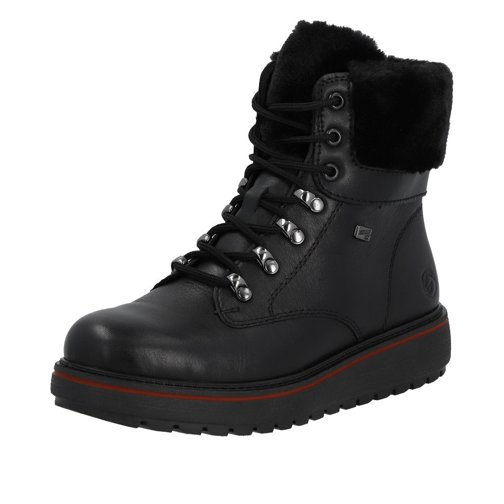 Remonte D0U70-01 Black Boots Flip Grip