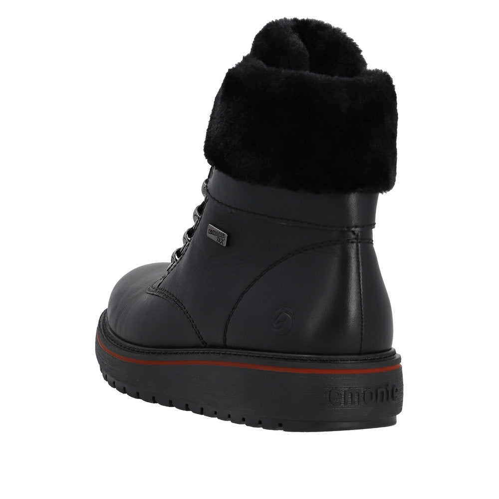 Remonte D0U70-01 Black Boots Flip Grip