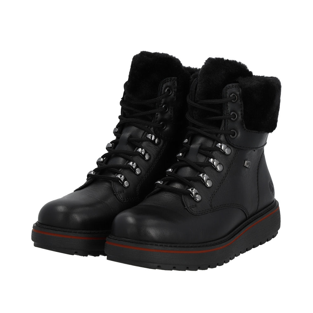 Remonte D0U70-01 Black Boots Flip Grip