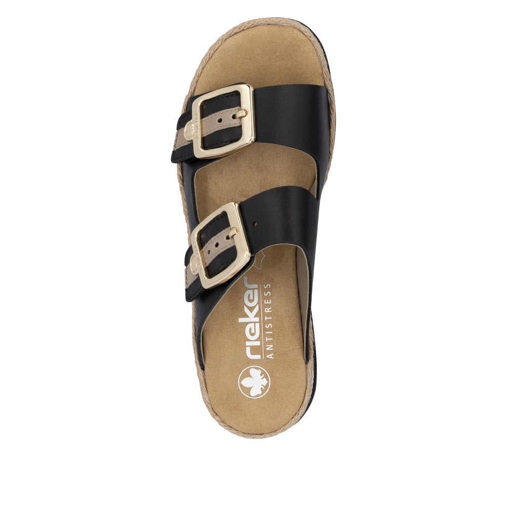 Rieker V7955-00 Wedge Sandals