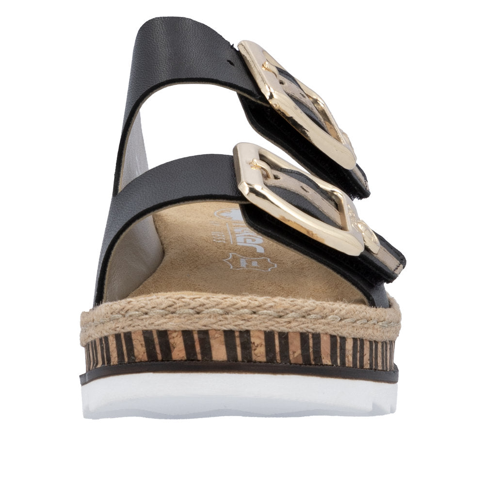 Rieker V7955-00 Wedge Sandals
