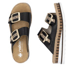 Load image into Gallery viewer, Rieker V7955-00 Wedge Sandals
