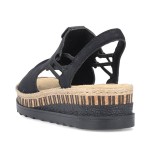 Rieker V7972-00 Wedge Sandals