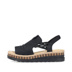 Load image into Gallery viewer, Rieker V7972-00 Wedge Sandals
