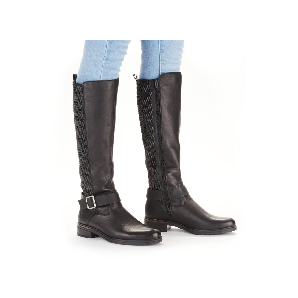 Rieker Z5363-00 Black Dress Boots