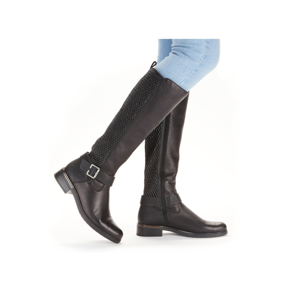 Rieker Z5363-00 Black Dress Boots
