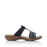 Load image into Gallery viewer, Rieker 608K8-14 Navy Slip-On
