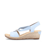 Load image into Gallery viewer, Rieker 624H6-10 Blue Wedge Sandals

