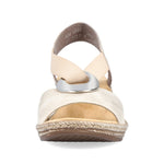 Load image into Gallery viewer, Rieker 624H6-60 Beige Wedge Sandals

