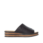 Load image into Gallery viewer, Rieker 629M9-00  Black Cork Slides
