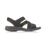 Load image into Gallery viewer, Rieker 64573-00 Black Sandals
