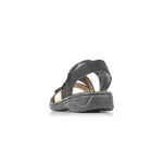 Load image into Gallery viewer, Rieker 64573-00 Black Sandals
