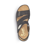 Load image into Gallery viewer, Rieker 64573-00 Black Sandals
