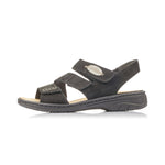 Load image into Gallery viewer, Rieker 64573-00 Black Sandals
