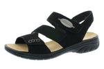 Load image into Gallery viewer, Rieker 64573-00 Black Sandals
