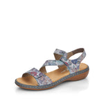 Load image into Gallery viewer, Rieker 659C7-90 Floral Sandals
