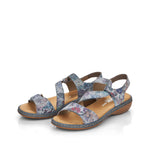 Load image into Gallery viewer, Rieker 659C7-90 Floral Sandals

