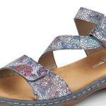 Load image into Gallery viewer, Rieker 659C7-90 Floral Sandals

