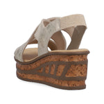 Load image into Gallery viewer, Rieker 68160-62 Dress Wedge Sandals
