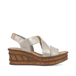 Load image into Gallery viewer, Rieker 68160-62 Dress Wedge Sandals

