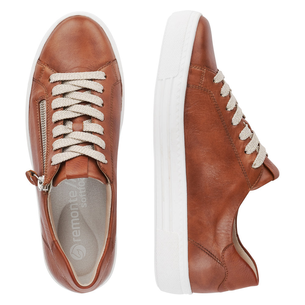 remonte brown leather sneaker