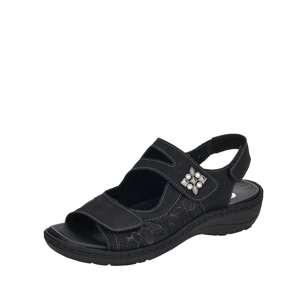 Remonte D7647-01 Black Sandals