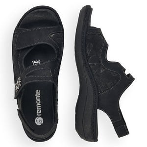 Remonte D7647-01 Black Sandals