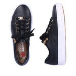 Load image into Gallery viewer, Rieker L59L1-01 Dress Black Sneakers
