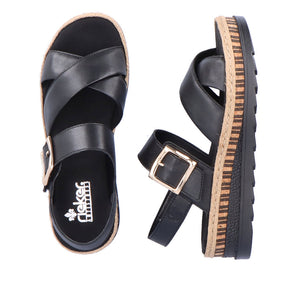 Rieker V7951-00 Wedge Sandals